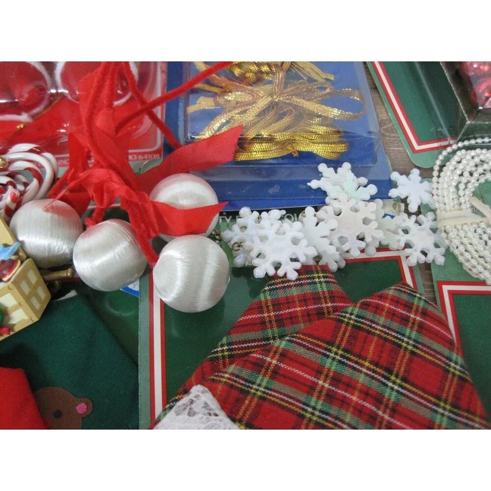 Huge Lot Sterling Itty Bitty Ornaments Tree Toppers Garland Mini Christmas Tree